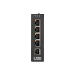 Коммутатор/ DIS-100E-5W Unmanaged Industrial Switch 5x100Base-TX, Surge 2KV, Alarm relay, DIN-Rail, metal case IP30, -40 to 75°C, only DC power, w/o power supply
