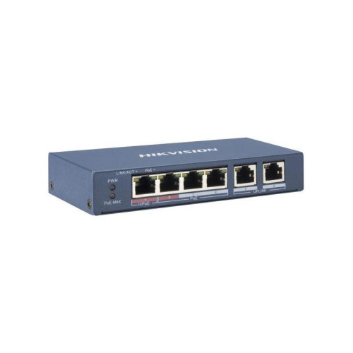 Коммутатор Hikvision DS-3E0106P-E/M 6x100Мбит/с 4PoE+ 35W неуправляемый