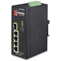 ISW-514PTF индустриальный PoE коммутатор для монтажа в DIN-рейку/ IP30 4-Port/TP + 1-Port Fiber(SFP) POE Industrial Fast Ethernet Switch (-40 to 75 C)