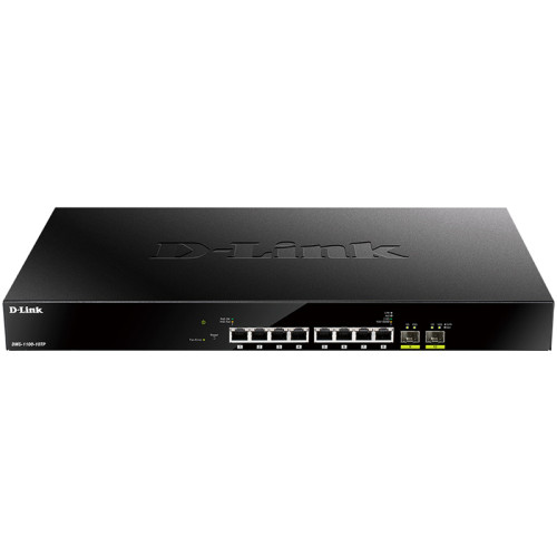 Коммутатор/ DMS-1100-10TP Smart L2 Switch 8x2.5GBase-T PoE, 2x10GBase-X SFP+, PoE Budget 240W