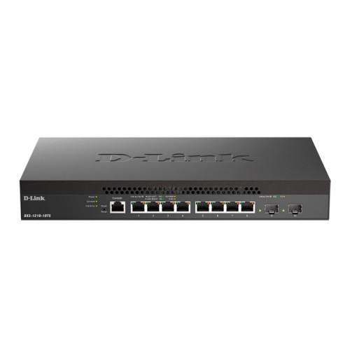 Управляемый коммутатор/ Управляемый L2+ коммутатор, 8x10GBase-T, 2x10GBase-X SFP+, CLI, Web-интерфейс, SNMP, консольный порт RJ-45 Управляемый коммутатор/ Управляемый L2+ коммутатор, 8x10GBase-T, 2x10GBase-X SFP+, CLI, Web-интерфейс, SNMP, консольный порт RJ-45