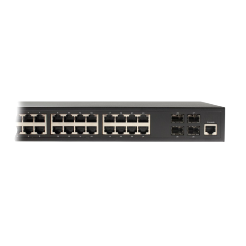 Коммутатор/ OSNOVO SW-24G4SF-L2 Управляемый L2+ коммутатор Gigabit Ethernet на 28 портов.Порты: 24 x GE (10/100/1000Base-T) + 4 x GE SFP (1000Base-X), Консольный порт; Уровень управления L2+ (Full managed); Поддержка Jumbo Frame 10K, IGMP Snooping, DHCP-с