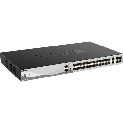 Коммутатор/ Managed L3 Stackable Switch 24x1000Base-X SFP, 2x10GBase-T, 4x10GBase-X SFP+, CLI, 1000Base-T Management, RJ45 Console, USB, RPS, Dying Gasp Коммутатор/ Managed L3 Stackable Switch 24x1000Base-X SFP, 2x10GBase-T, 4x10GBase-X SFP+, CLI, 1000Base-T Management, RJ45 Console, USB, RPS, Dying Gasp