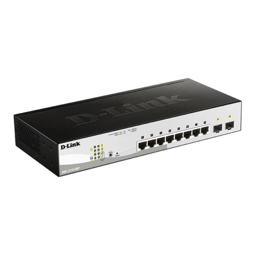 Коммутатор/ Настраиваемый L2 PoE-коммутатор, 8x1000Base-T PoE, 2х1000Base-X SFP, PoE-бюджет 65 Вт, упрощенный интерфейс CLI Коммутатор/ Настраиваемый L2 PoE-коммутатор, 8x1000Base-T PoE, 2х1000Base-X SFP, PoE-бюджет 65 Вт, упрощенный интерфейс CLI