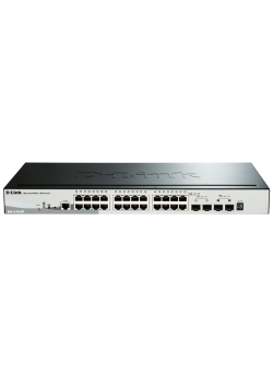 Сетевой коммутатор/ Gigabit Stackable SmartPro Switch with 24 10/100/1000Base-T PoE ports, 2 Gigabit SFP, 2 10G SFP+  ports