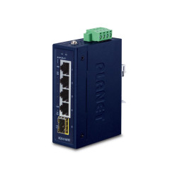 коммутатор/ PLANET IGS-510TF IP30 Compact size 4-Port 10/100/1000T + 1-Port 100/1000X SFP Gigabit Ethernet Switch (-40~75 degrees C, dual 9~48V DC/24V AC)