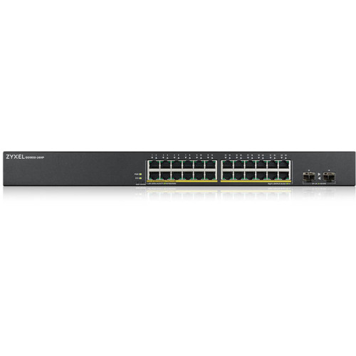 Коммутатор/ ZYXEL GS1900-24HPv2, Smart L2 PoE + switch rack 19 