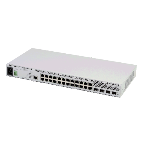 Ethernet-коммутатор MES2424B, 24 порта 10/100/1000BASE-T, 4 порта 1000BASE-X/10GBASE-R, L3, 220В AC, 12B DC