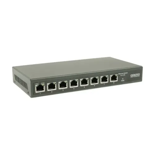 Коммутатор/ OSNOVO Коммутатор 2.5G Ethernet на 8 RJ45 портов. Порты: 8 x 2.5G (10/100/1000/2500Base-TX)