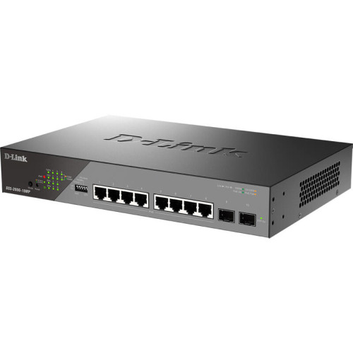 Сетевой коммутатор/ Smart L2 Surveillance Switch 8х1000Base-T PoE, 2x1000Base-X SFP, PoE Budget 130W, Long-range PoE up to 250m Сетевой коммутатор/ Smart L2 Surveillance Switch 8х1000Base-T PoE, 2x1000Base-X SFP, PoE Budget 130W, Long-range PoE up to 250m