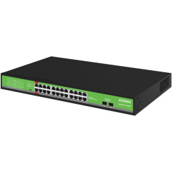 Коммутатор Digma DSP224G-2S-R400 (L2) 24x1Гбит/с 2SFP 24PoE 24PoE+ 2PoE++ 400W неуправляемый