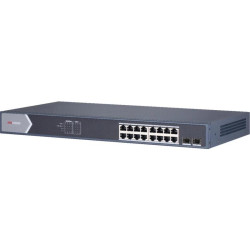 Коммутатор Hikvision DS-3E0518P-E/M 16x1Гбит/с 2SFP 16PoE 125W неуправляемый