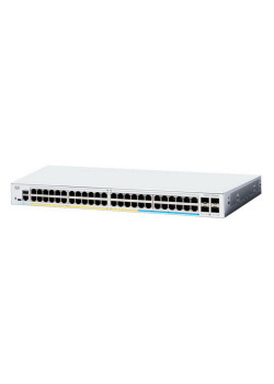Коммутатор CISCO Catalyst 1300 48x 10/100/1000 RJ-45 PoE+, 4x 10Gb SFP+ uplinks, PoE+ 370W, RackMount Kit, Stackable, C1300-48P-4X