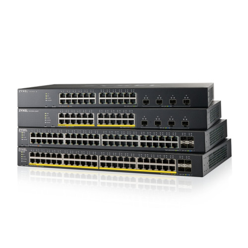 Коммутатор/ XGS1935-52HP, 52 Port Smart Managed PoE Switch, 48x Gigabit PoE and 4x 10G SFP+, hybrid mode, standalone or NebulaFlex Cloud, 375 Watt PoE