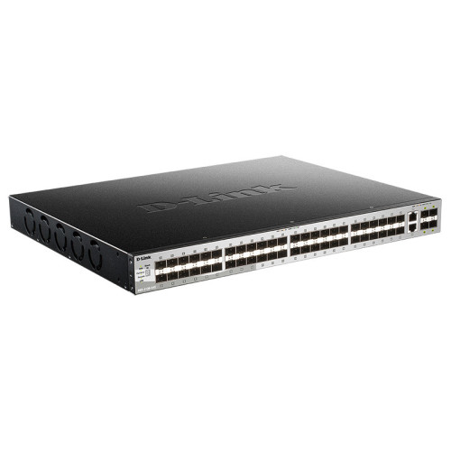 Коммутатор/ Managed L3 Stackable Switch 48x1000Base-X SFP, 2x10GBase-T, 4x10GBase-X SFP+, CLI, 1000Base-T Management, RJ45 Console, USB, RPS, Dying Gasp Коммутатор/ Managed L3 Stackable Switch 48x1000Base-X SFP, 2x10GBase-T, 4x10GBase-X SFP+, CLI, 1000Base-T Management, RJ45 Console, USB, RPS, Dying Gasp