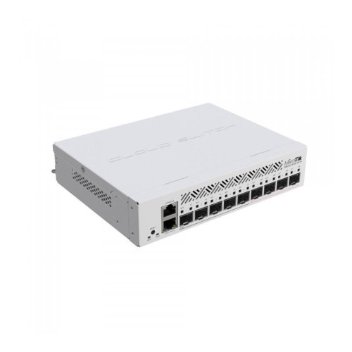 Коммутатор/ CRS310-1G-5S-4S+IN Cloud Router Switch with 800 MHz CPU, 256 MB RAM, 4xSFP+, 5xSFP cages, 1xGBit LAN port, RouterOS L5, desktop case, rackmount ears, PSU