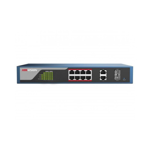 Коммутатор Hikvision DS-3E1310P-EI/M (L2) 8x100Мбит/с 2SFP 123W