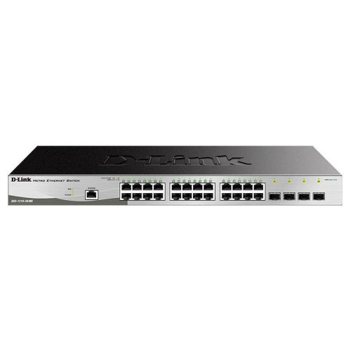 Коммутатор D-Link DGS-1210-28/ME/P DGS-1210-28/ME/P/B (L2) 24x1Гбит/с 24xКомбо(1000BASE-T/SFP) 4SFP управляемый