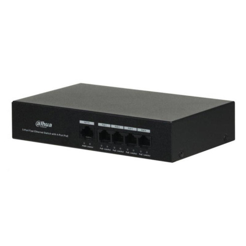 Коммутатор Dahua DH-PFS3005-4ET-36 (L2) 4x100Мбит/с 4PoE+ 36W неуправляемый