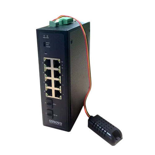 Коммутатор/ SW-80802-IM(port 90W,360W) Промышленный Web-управляемый PoE коммутатор Gigabit Ethernet на 10 портов с функцией мониторинга температуры/влажности. Порты: 2 x GE (10/100/1000BASE-T) с PoE (до 90W) + 6 x GE (10/100/1000BASE-T) с PoE (до 30W)+ 2 