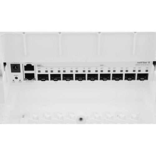 Коммутатор MikroTik NETFIBER 9 CRS310-1G-5S-4S+OUT (L3) 1x1Гбит/с 5SFP 4SFP+ 57W управляемый