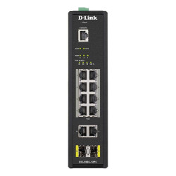 Коммутатор D-Link DIS-200G-12PS/A 10x1Гбит/с 2SFP 8PoE 240W управляемый