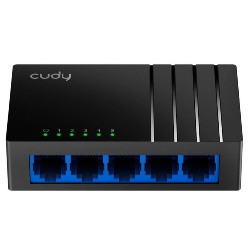 Коммутатор CUDY 5-Port Gigabit Desktop Switch 8-Port Gigabit Desktop Switch, 8 10/100/1000M RJ45 Ports, IGMP Snooping, Loop Detection/Prevention, 802.1p/DSCP QoS, Desktop Plastic Case, Power Saving, Plug & Play, Wall-Mount