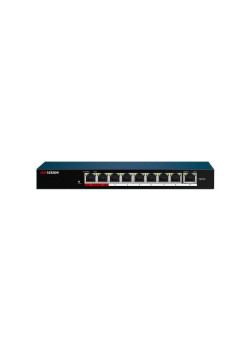 Коммутатор Hikvision DS-3E0109P-E/M(B) 9x100Мбит/с 8PoE+ 58W неуправляемый