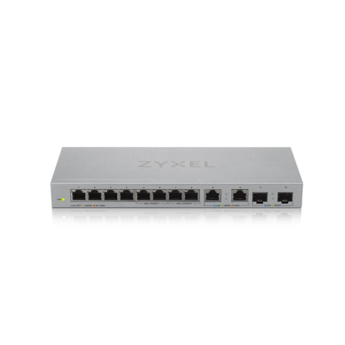 Коммутатор/ Switch Zyxel XGS1010-12, 8xGE, 2x1/2.5GE, 2xSFP+, desktop, silent