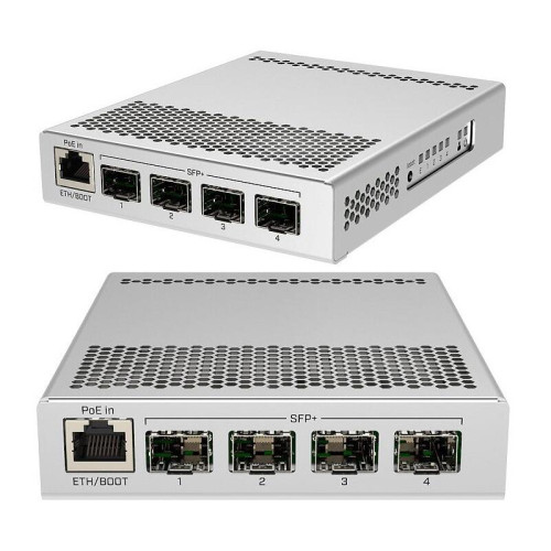 Коммутатор/ CRS305-1G-4S+IN Cloud Router Switch Five-port desktop switch with one Gigabit Ethernet port and four SFP+ 10Gbps ports Коммутатор/ CRS305-1G-4S+IN Cloud Router Switch Five-port desktop switch with one Gigabit Ethernet port and four SFP+ 10Gbps ports