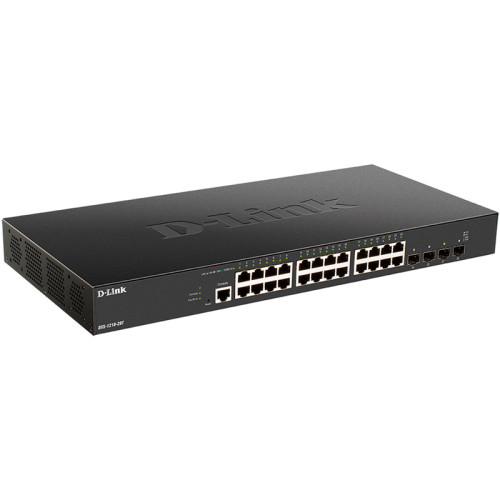 Коммутатор/ DXS-1210-28T Smart L2+ Switch 24x10GBase-T, 4x25GBase-X SFP28, CLI, RJ45 Console