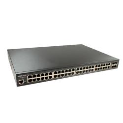 Коммутатор/ OSNOVO SW-48G4X-L2 Управляемый L2+ коммутатор Gigabit Ethernet на 52 порта. Порты: 48 x GE (10/100/1000Base-T) + 4 x 1G/10G SFP+ Uplink. Консольный порт, Уровень управления L2+. Поддержка Jumbo Frame 12K, IGMP Snooping, DHCP-сервер, статическа