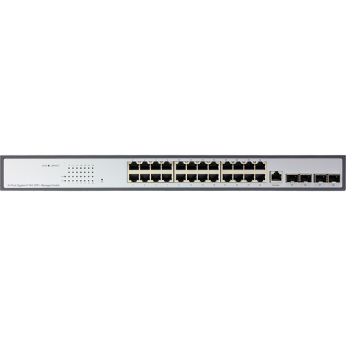 Управляемый L3 коммутатор, 24x1000Base-T, 4x10GBase-X SFP+, консольный порт RJ-45, комплект для установки в 19