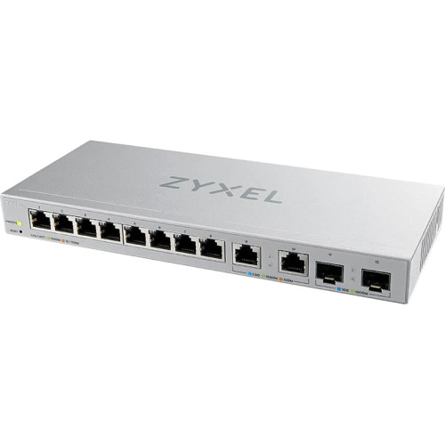 Коммутатор/ Zyxel XGS1210-12 Multi-Gigabit Smart L2 Switch, 8xGE, 2x1/2.5GE, 2xSFP+, Desktop, Silent