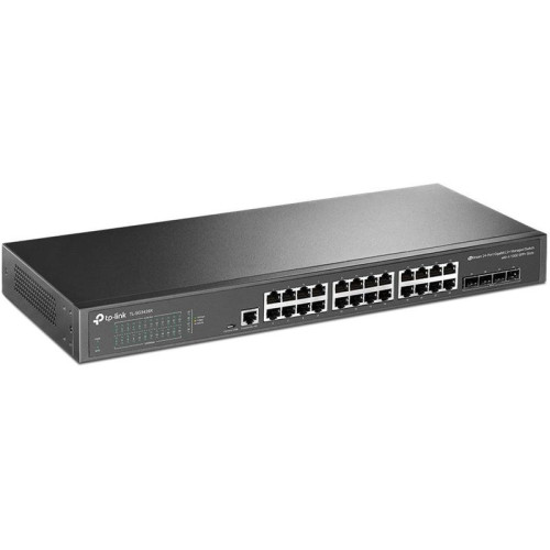 Коммутатор/ JetStream™ 24-port Pure-Gigabit L2+ Managed Switch, 24 10/100/1000Mbps RJ45, 4*10G SFP+ Slots EUplug