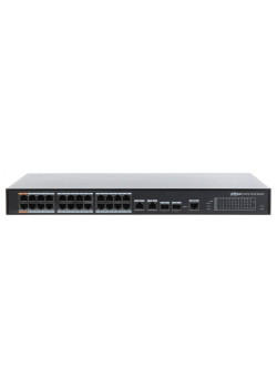 2xCombo 1000 Base-T/SFP  24x 10/100 Base-T（Hi-PoE/PoE+/PoE）IEEE802.3af/IEEE802.3at/Hi-PoE Мощность PoE 360Вт Размеры: 440мм×300мм×44мм