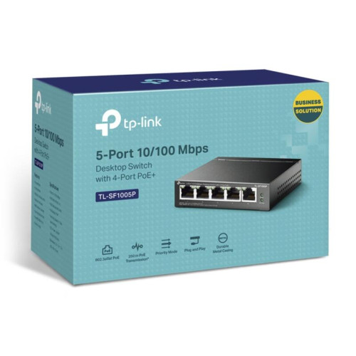 Коммутатор TP-Link TL-SF1005P (L2) 5x100Мбит/с 4PoE 58W неуправляемый