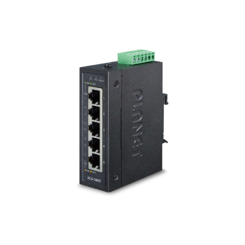 IGS-500T индустриальный неуправляемый коммутатор/ IGS-500T IP30 Compact size 5-Port 10/100/1000T Gigabit Ethernet Switch (-40~75 degrees C)