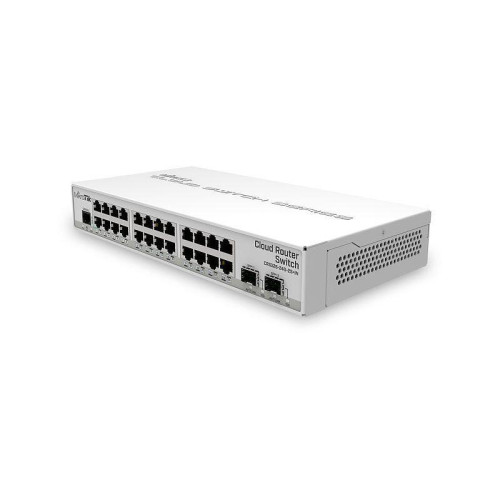 Коммутатор/ CRS326-24G-2S+IN Cloud Router Switch 24 Gigabit ports, 2 SFP+ cages and a desktop case – server room power for your home