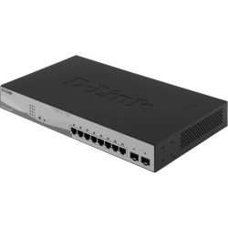 Коммутатор D-Link DGS-1210-10MP/FL (L2) 8x1Гбит/с 2SFP 8PoE+ 130W управляемый