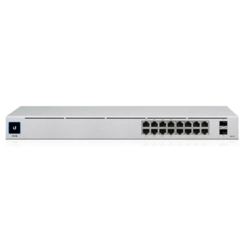 Коммутатор Ubiquiti UniFi Switch 16 PoE  USW-16-POE  Ubiquiti PoE-коммутатор в стойку, 16х 1G RJ45, 2х SFP, раздача 42  USW-16-POE  Вт (028547)