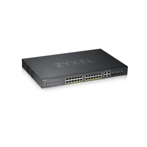 ZYXEL GS1920-24HPv2 Hybrid Smart switch PoE+ ZYXEL Nebula Flex, 24xGE PoE+, 4xCombo (SFP/RJ-45), budget PoE 375W, Standalone / cloud management