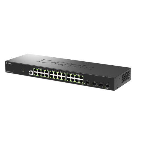Коммутатор/ Управляемый L2 коммутатор, 24x1000Base-T, 4x10GBase-X SFP+, защита от статического электричества до 6 кВ, CLI, консольный порт RJ-45, RPS, поддержка Dying Gasp