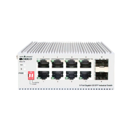 Коммутатор/ Unmanaged Industrial Switch 8x1000Base-T, 2x1000Base-X SFP, Surge 4KV, -40 to 75°C