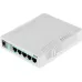 Коммутатор/ RB260GS 5x Gigabit Ethernet Smart Switch, SFP cage, plastic case, SwOS