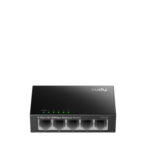 Коммутатор/ 5-Port 10/100 Mbps Desktop Switch, 5 10/100M RJ45 Ports, Loop Detection, Metal Case, Power Saving, Plug & Play