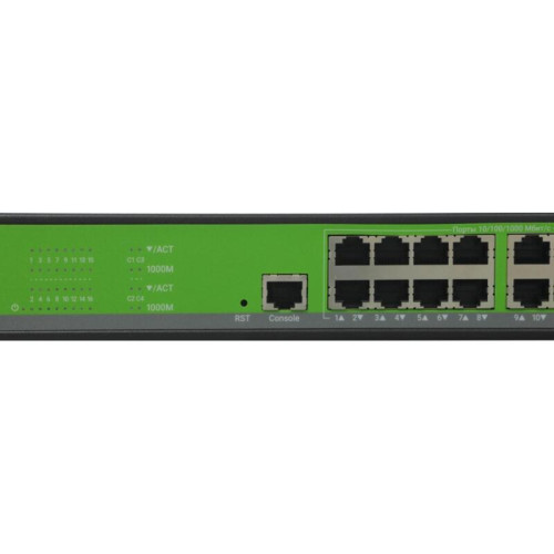 Коммутатор Digma DSP716G-4C-R300 (L2+) 16x1Гбит/с 4xКомбо(1000BASE-T/SFP) 300W управляемый Коммутатор Digma DSP716G-4C-R300 (L2+) 16x1Гбит/с 4xКомбо(1000BASE-T/SFP) 300W управляемый