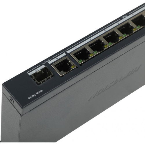 Коммутатор Hikvision DS-3E0510P-E/M 9x1Гбит/с 1SFP 8PoE 58W неуправляемый