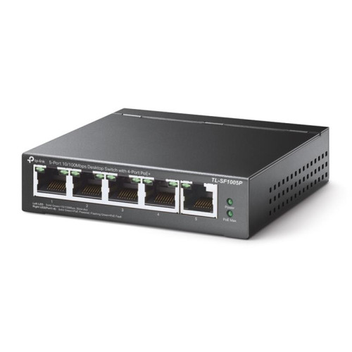 Коммутатор TP-Link TL-SF1005P (L2) 5x100Мбит/с 4PoE 58W неуправляемый