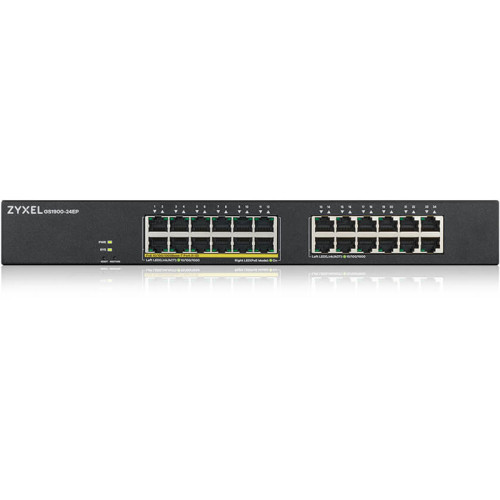 Коммутатор/ ZYXEL GS1900-24EP Smart L2 PoE + switch , rack 19 